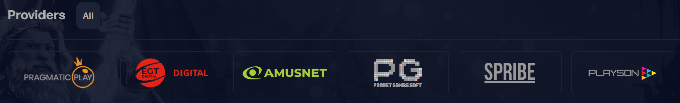 VidoBet game providers